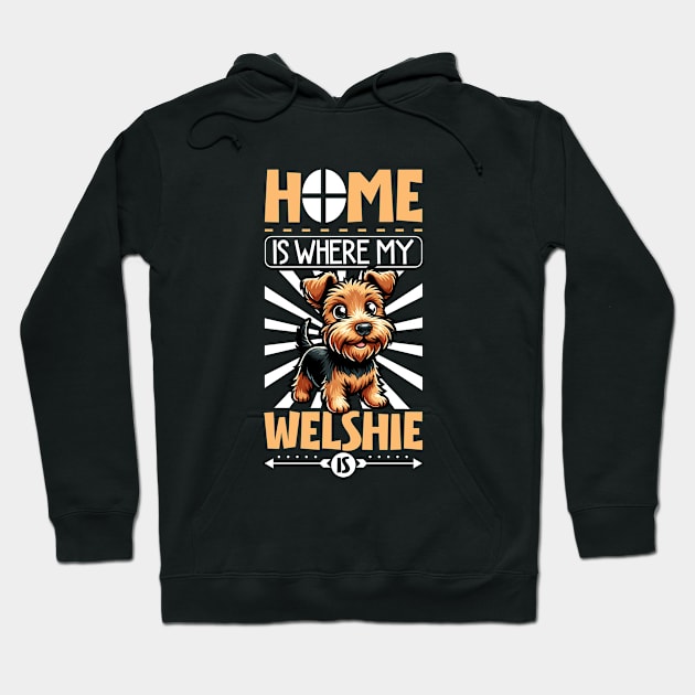 Home is with my Welsh Terrier Hoodie by Modern Medieval Design